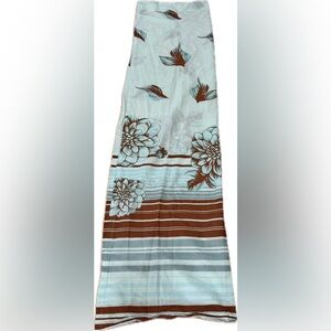 Two Panel Drapes‎ 82x40 Floral BlueGreen Brown
